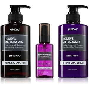 KUNDAL Honey & Macadamia Pink Grapefruit szett száraz és sérült hajra kép