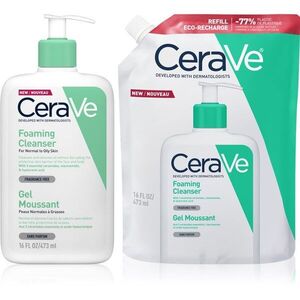 CeraVe Cleansers Foaming Cleanser szett normál és zsíros bőrre kép