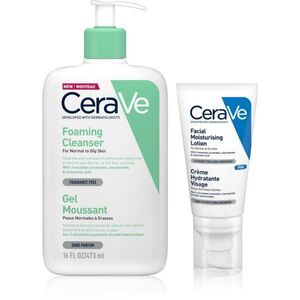 CeraVe Cleansers Foaming Cleanser szett normál és zsíros bőrre kép