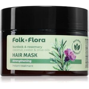Folk & Flora Burdock & Rosemary mélyen tápláló hajmaszk 200 ml kép