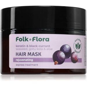 Folk & Flora Keratin & Black Currant regeneráló hajmasz 200 ml kép