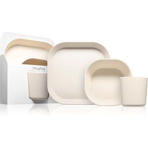 Mushie Dinnerware Set etetőszett gyermekeknek 6m+ Ivory 3 db kép