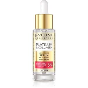 Eveline Cosmetics Platinum & Collagen Advanced Facial Serum Anti-Aging Treatment ránctalanító szérum kollagénnel 30 ml kép