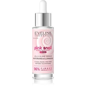 Eveline Cosmetics Pink Snail Glazed Skin Effect élénkítő szérum az arcra 30 ml kép
