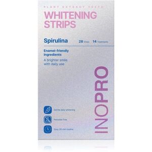 InoPro Green Whitening Strips Spirulina fogfehérítő szalag a fogakra bez peroxidu 28 db kép