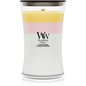 Woodwick Trilogy Floral Blossoms illatgyertya fa kanóccal 610 g kép