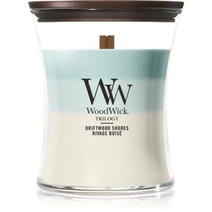 Woodwick Trilogy Driftwood Shores illatgyertya fa kanóccal 275 g kép