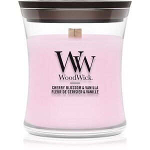 Woodwick Cherry Blossom & Vanilla illatgyertya fa kanóccal 85 g kép