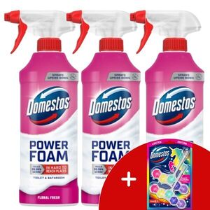 Domestos Power Hab spray Floral Fresh 3x435ml + AJándék Domestos... kép