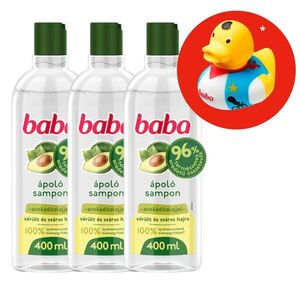 Baba Sampon Avokádóolajjal Sérült és Száraz Hajra 3x400ml + Ajánd... kép