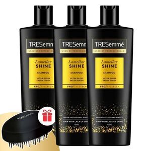 TRESemmé Lamellar Shine Sampon 3x400ml + Ajándék TRESemmé fésű kép