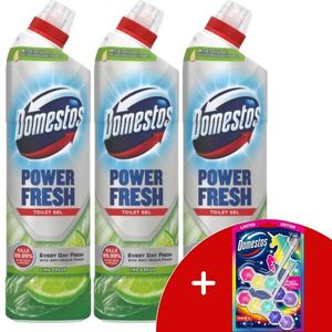 Domestos Power Fresh WC Tisztító Gél Lime 700ml + AJándék Domesto... kép