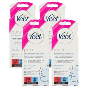 Veet Pure Hideggyanta szalagok arcra érzékeny bőrre 4x20db kép