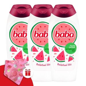 Baba Tusfürdő Görögdinnye 3x400ml + Ajándék Baba Hajturbán kép