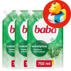 Baba antibakteriális folyékony Szappan Utántöltő Eukaliptusz 3x75... kép