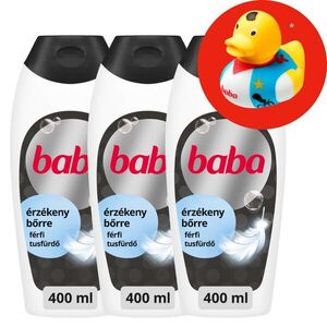Baba 3in1 férfi Tusfürdő érzékeny bőrre 3x400ml + Ajándék Gumikacsa kép