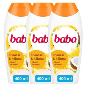 Baba Trópusi Limonádé tusfürdő Kókusz és ananász illat, 3x400 ml kép