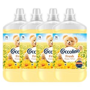 Coccolino Fresh Happy Yellow öblítő, 296 mosás, 4x1702 ml kép