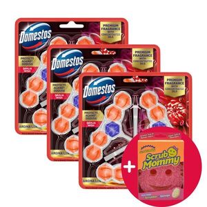 Domestos Aroma Lux Dahlia WC illatosító blokk, 9x50 g + Ajándék S... kép