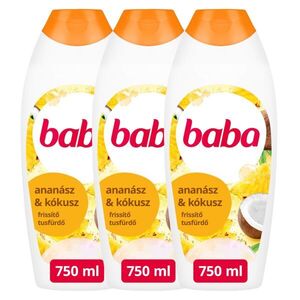 Baba Trópusi Limonádé Tusfürdő Kókusz és ananász illat 3x750ml kép