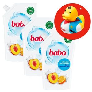 Baba tej és gyümölcs Folyékony szappan utántöltő 3x500ml + Ajándé... kép