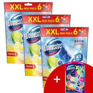 Domestos Power5 WC frissítő blokk mix Lime & Ocean (18x50g) +... kép