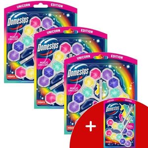Domestos Power5 WC frissítő blokk Magic Unicorn (9x50g) + AJándék... kép