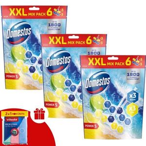 Domestos Power5 WC frissítő blokk mix Lime & Ocean (18x50g) +... kép
