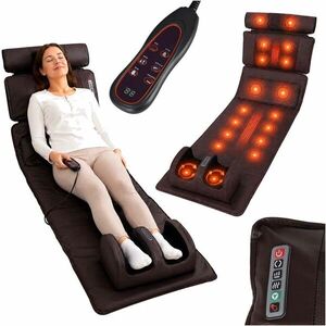 Test és hát masszázsmatrac távirányítóval, Shiatsu, fűtés és lábm... kép