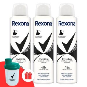 Rexona Invisible Black&White női izzadásgátló dezodor 150ml +... kép