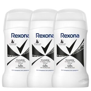 Rexona Invisible Black&White női izzadásgátló stift, 3x50 ml kép