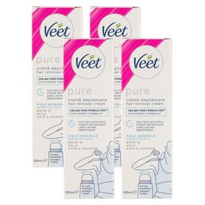 Veet Pure Szőrtelenítő krém érzékeny bőrre 4x100ml kép