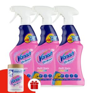 Vanish Oxi Action Folteltávolító előkezelő spray 3x500ml + Ajándé... kép