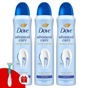 Dove Advanced Care Talco női izzadásgátló dezodor, 3x150 ml + Ajá... kép