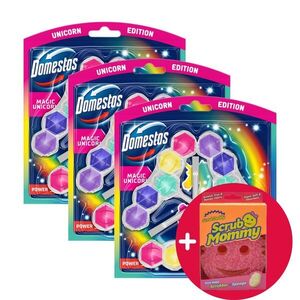 Domestos Power5 Magic Unicorn WC illatosító blokk, 9x50 g + Ajánd... kép