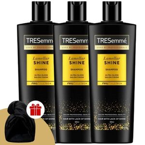 TRESemmé Lamellar Shine Sampon 3x400ml + Ajándék TRESemmé Hajturbán kép