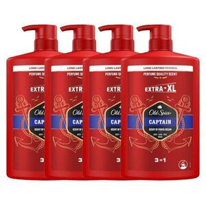 Old Spice Captain 3in1 férfi Sampon és Tusfürdő 4x1000ml kép