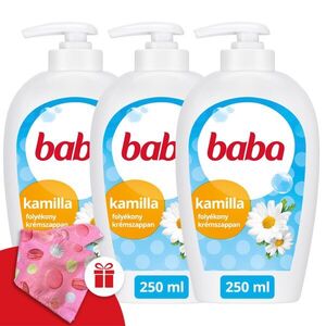 Baba Folyékony Szappan Kamilla 3x250ml + Ajándék Baba Hajturbán kép