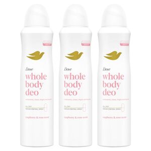 Dove Whole Body Raspberry & Rose Scent Dezodor 3x150ml kép