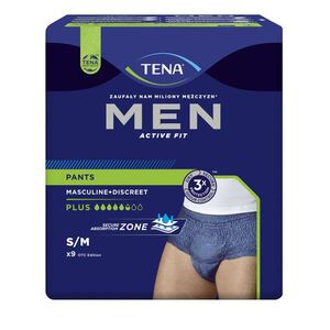 Tena Men Active Fit Pants Plus Inkontinencia-fehérnemű S/M 9db -... kép