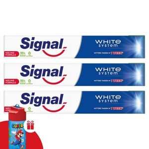 Signal White System Original Fogkrém 3x75ml + Ajándék Kulacs kép