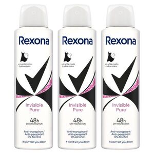 Rexona Invisible Pure női izzadásgátló dezodor, 3x150 ml kép