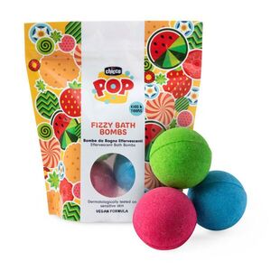CHICCO POP Csillogó fürdőbombák gyerekeknek és tinédzsereknek 3 db kép