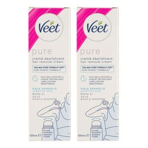 Veet Pure Szőrtelenítő krém érzékeny bőrre 2x100ml kép