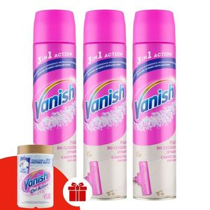 Vanish 3in1 Action Szőnyeg és kárpittisztító hab 3x600ml + Ajándé... kép