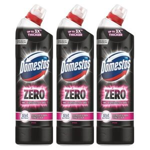 Domestos zéró Pink WC vízkőoldó gél fertőtlenítő hatással, 3x750 ml kép
