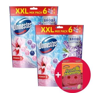 Domestos Power5 Magno/Laven WC illatosító blokk, 12x50g + Ajándék... kép