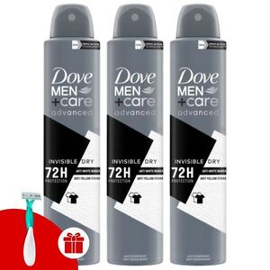 Dove Men+Care Invisible Dry férfi izzadságátló dezodor, 3x200 ml... kép
