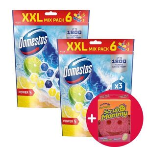 Domestos Power5 Ocean/Lime WC illatosító blokk, 12x50 g + Ajándék... kép
