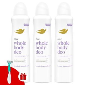 Dove Whole Body Lavender & Chamomile Dezodor 3x150ml + Aján... kép